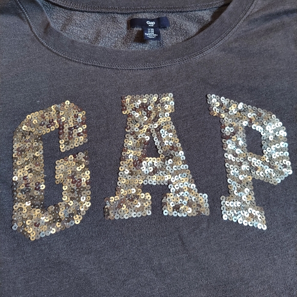 Wideneck Gap Sequin Sweatshirt - Picture 2 of 8
